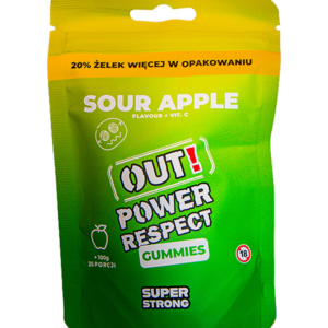 Żelki Konopne OUT! Power Respect - Sour Apple