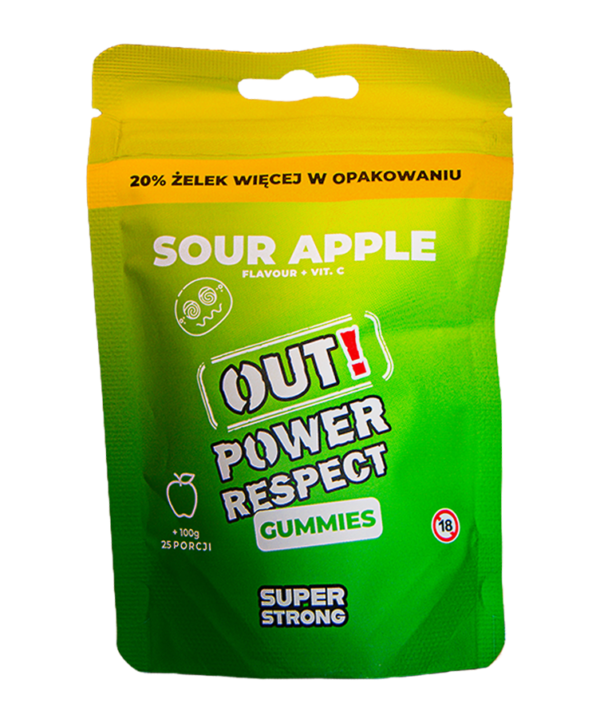 Żelki Konopne OUT! Power Respect - Sour Apple